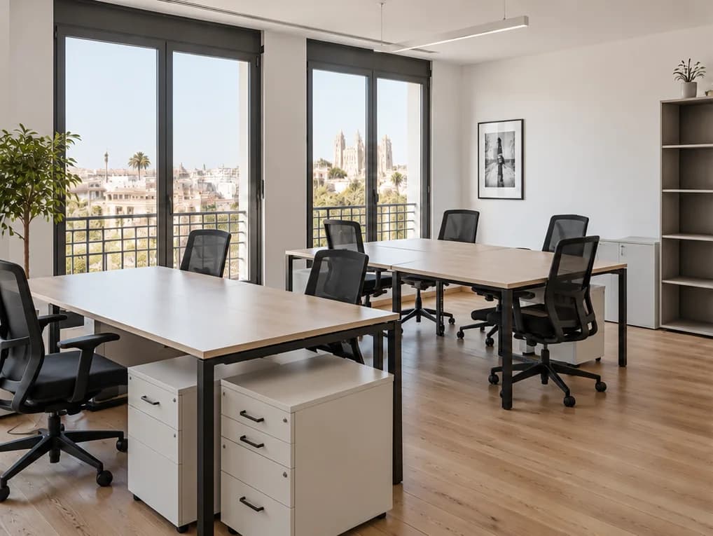una oficina digitalizada: antes, sin equipamiento informático